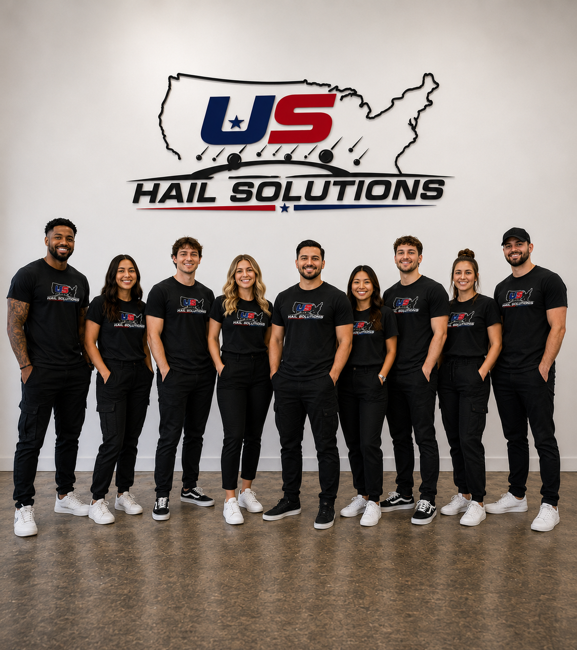 The US Hail Solutions team of certified paintless dent repair specialists